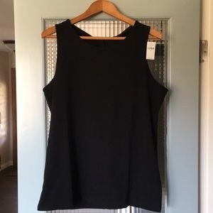 Gap sleeveless Ponte twist back BLK/ tall large